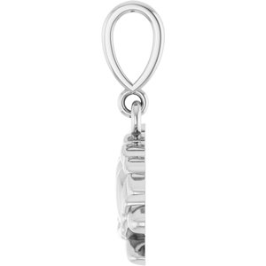 Sterling Silver 16.9 X 16.6 Mm Polished Sea Turtle Pendant