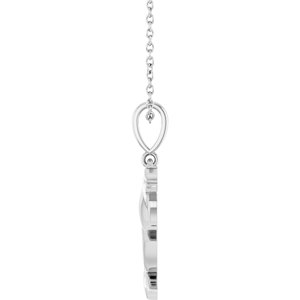 Sterling Silver 22 X 16.7 Mm 16-18 In Polished Dolphin Necklace