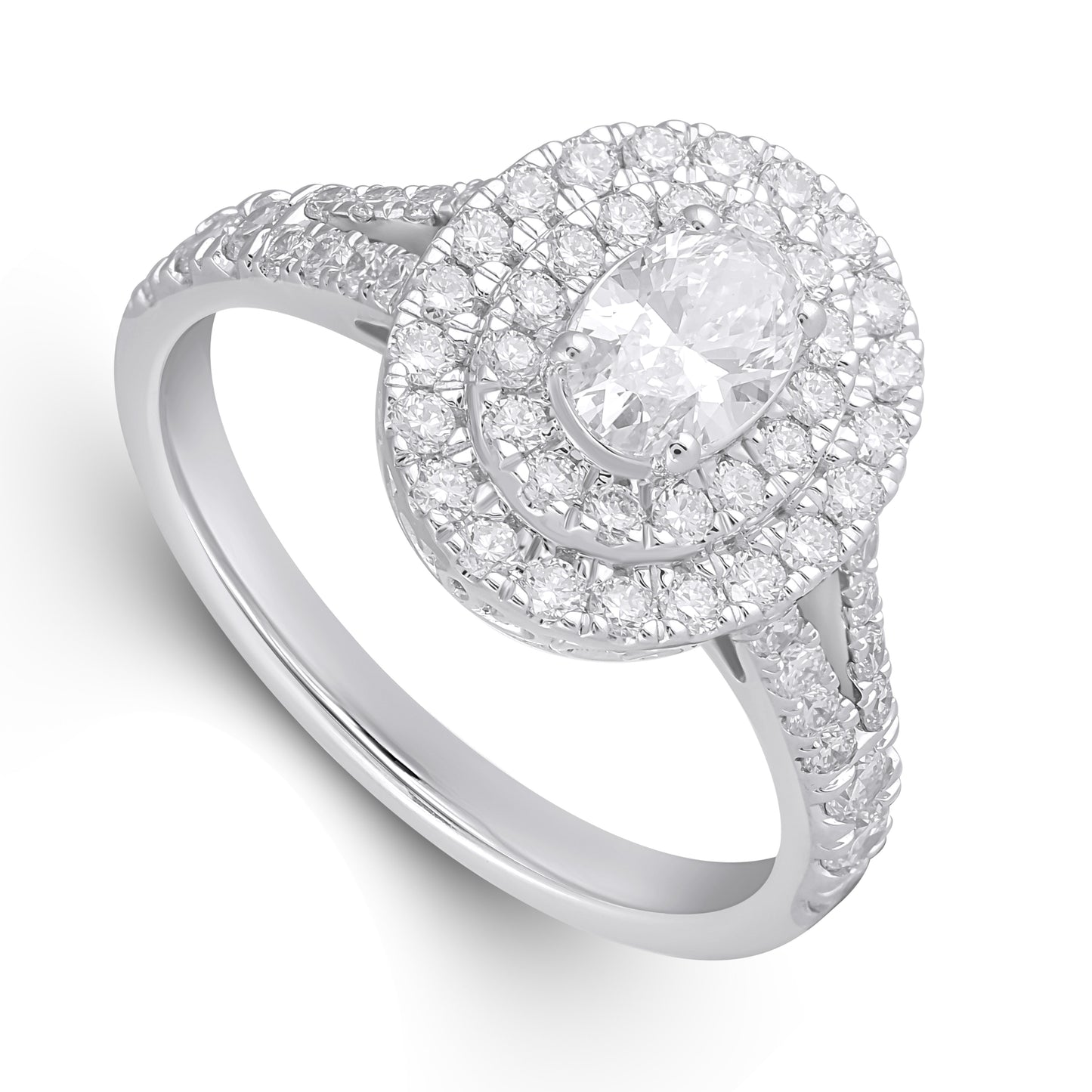 14K White Gold 1.25-1.28 Cttw Lab Grown Diamond Ladies Ring