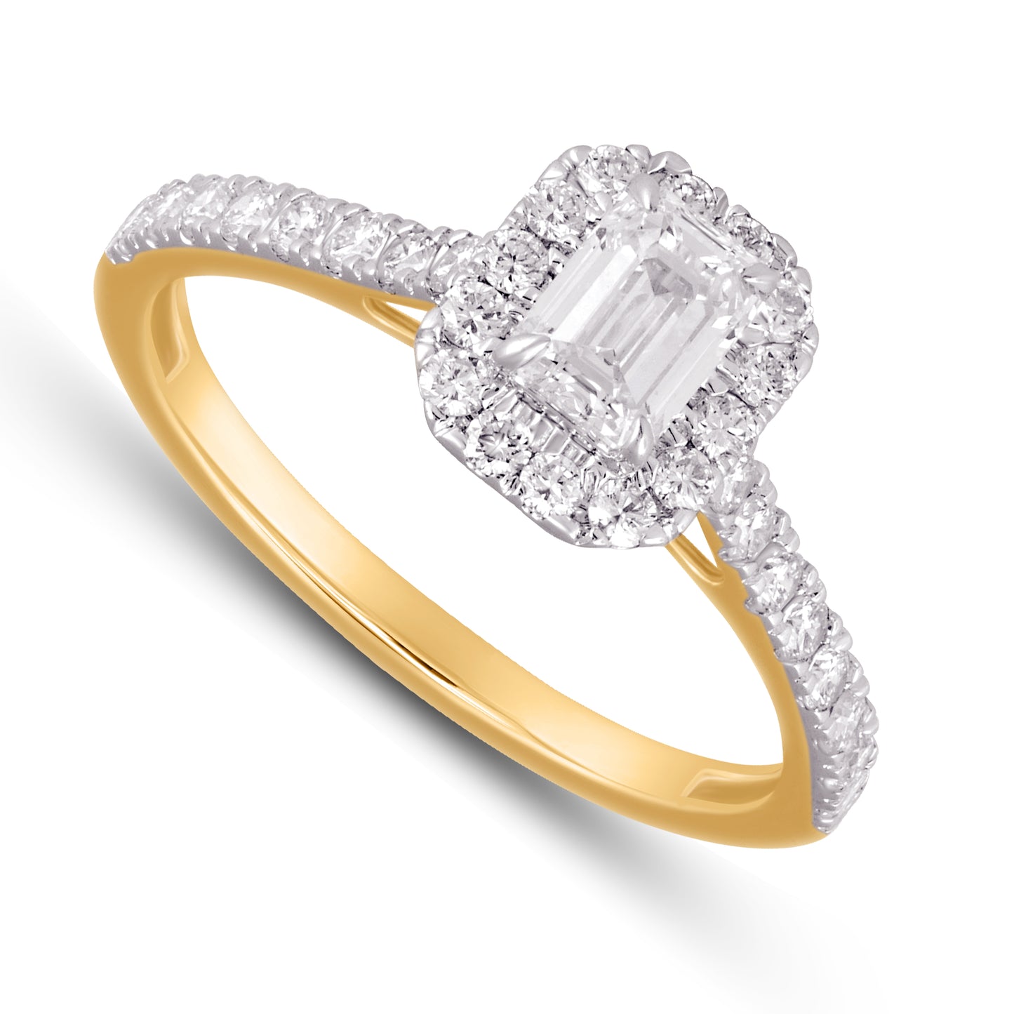 14K Yellow Gold 1.25-1.30 Cttw Lab Grown Diamond Ladies Ring