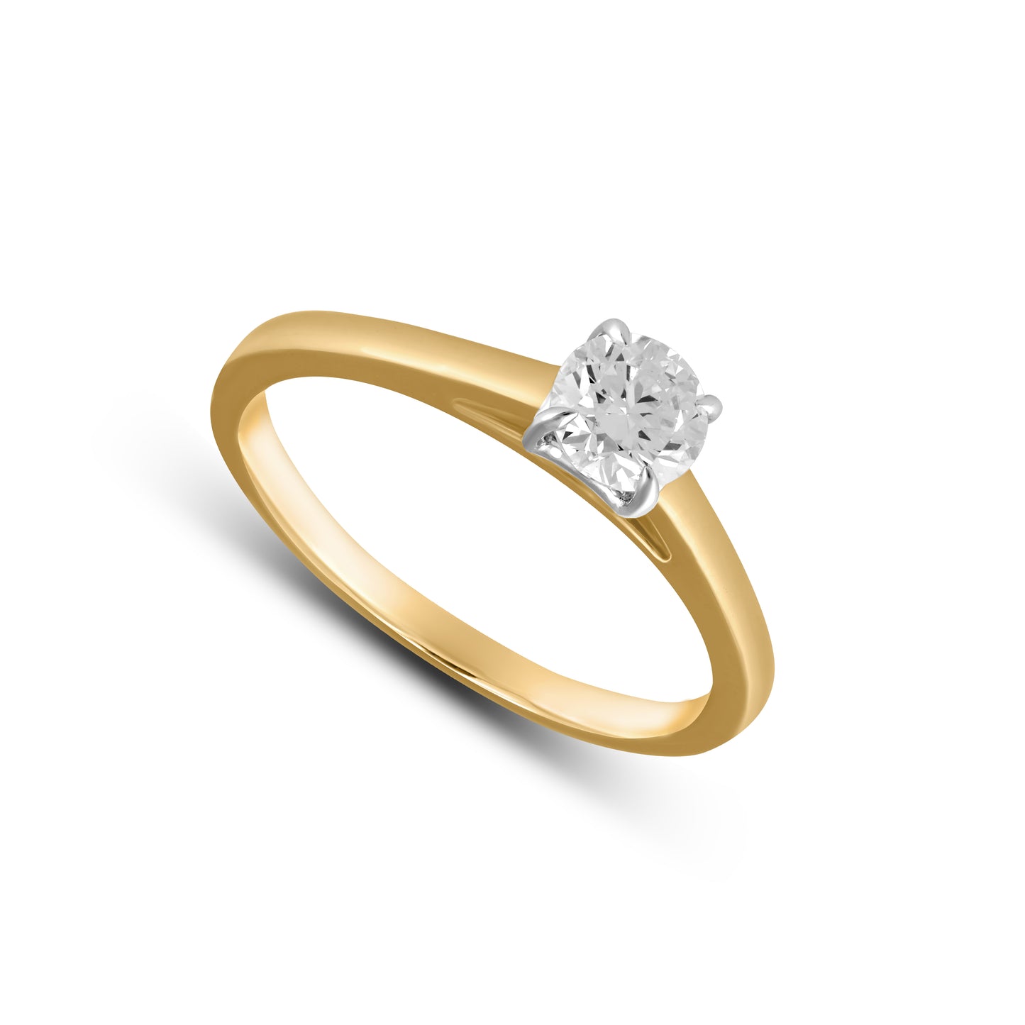 14K Yellow Gold 1.52-1.54 Cttw Lab Grown Diamond Ladies Ring