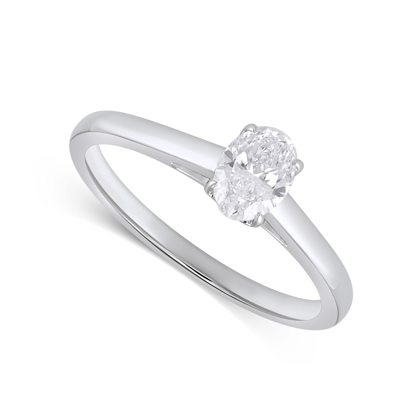 14K Yellow Or White Gold Lab Grown Diamond Ladies Ring