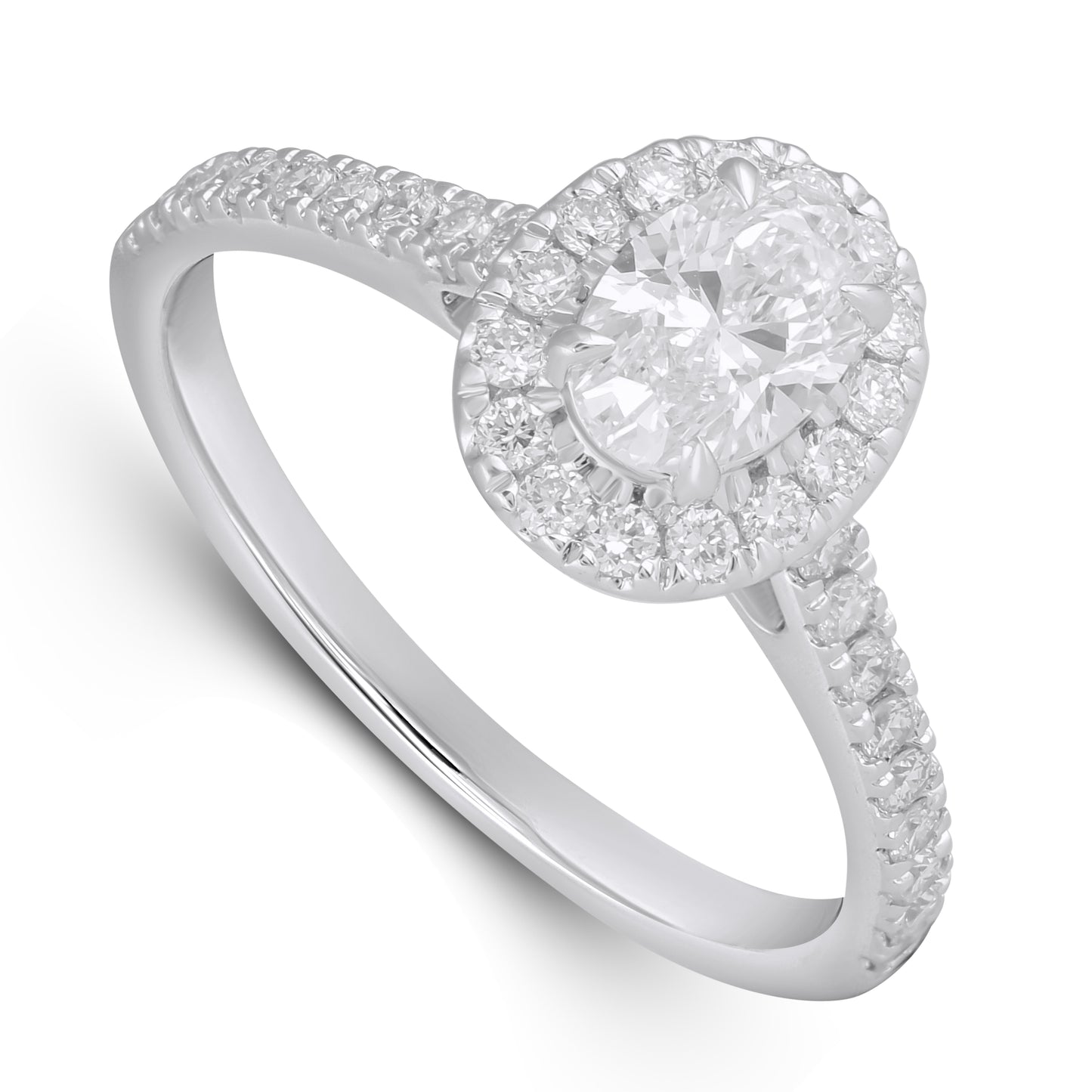 14K White Gold 1.01-1.04 Cttw Lab Grown Diamond Ladies Ring