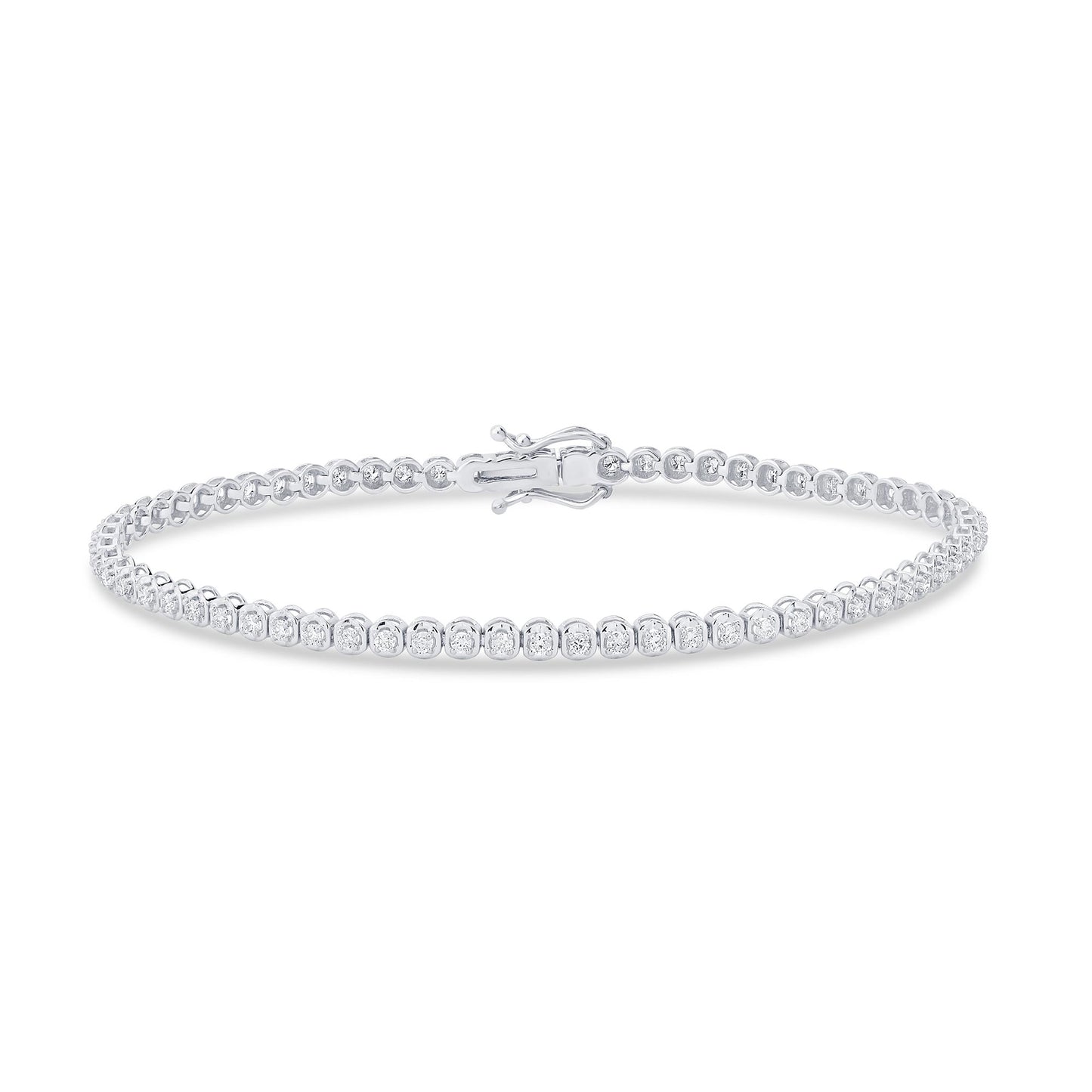 10K Yellow Or White Gold Diamond Bracelet