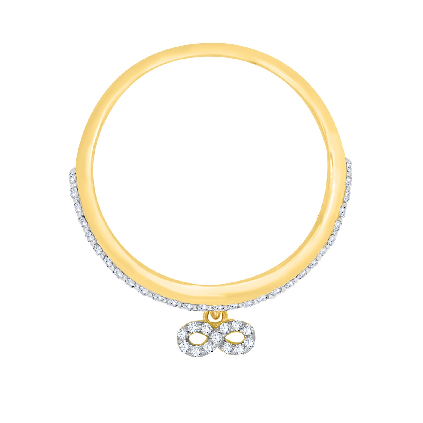 10K Yellow Gold 0.12 Cttw Diamond Ladies Ring
