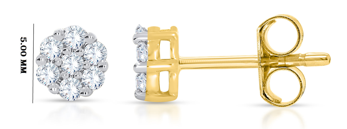 10K Yellow Gold 0.20 Cttw Diamond Earring