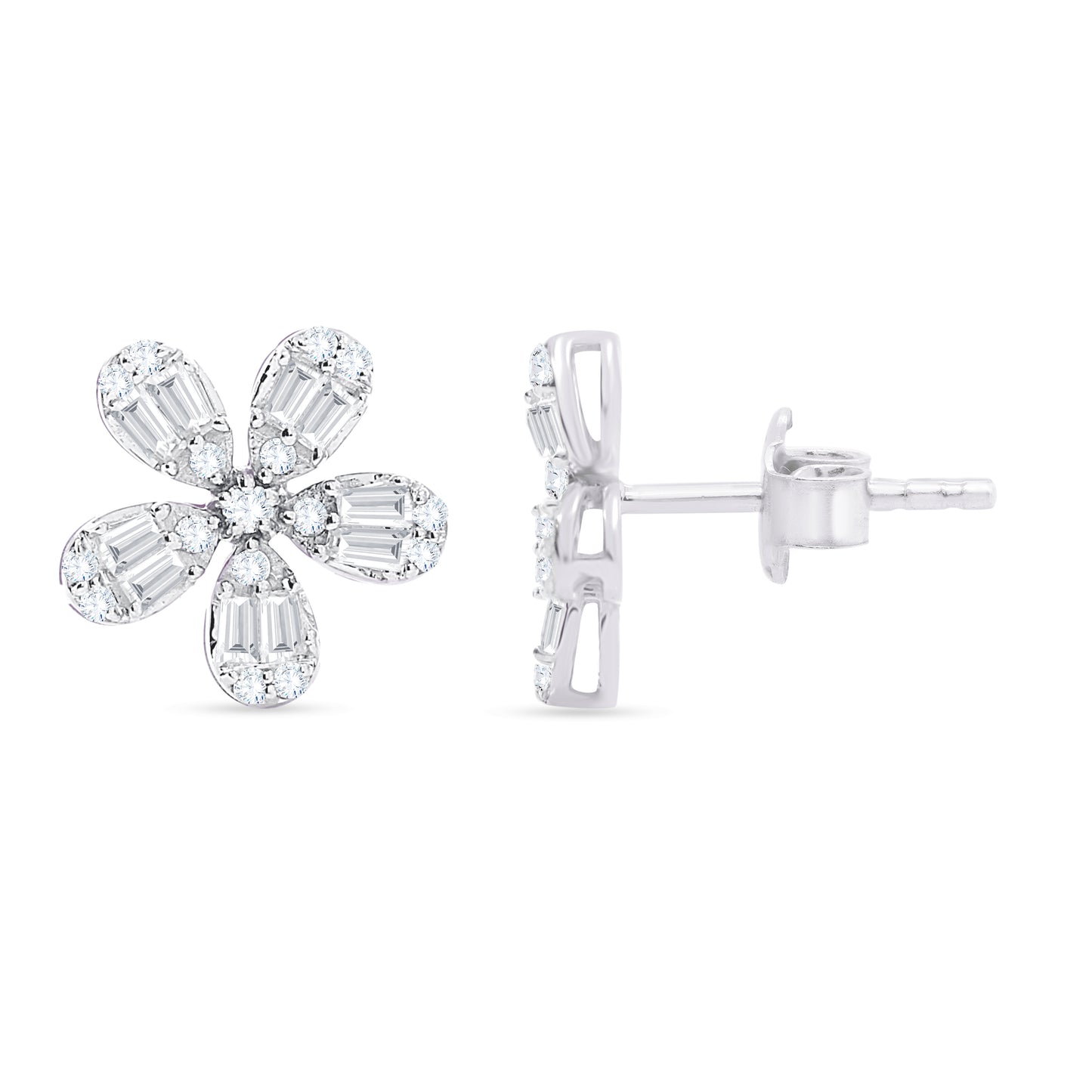 10K Yellow Or White Gold 0.26 Cttw Diamond Earring