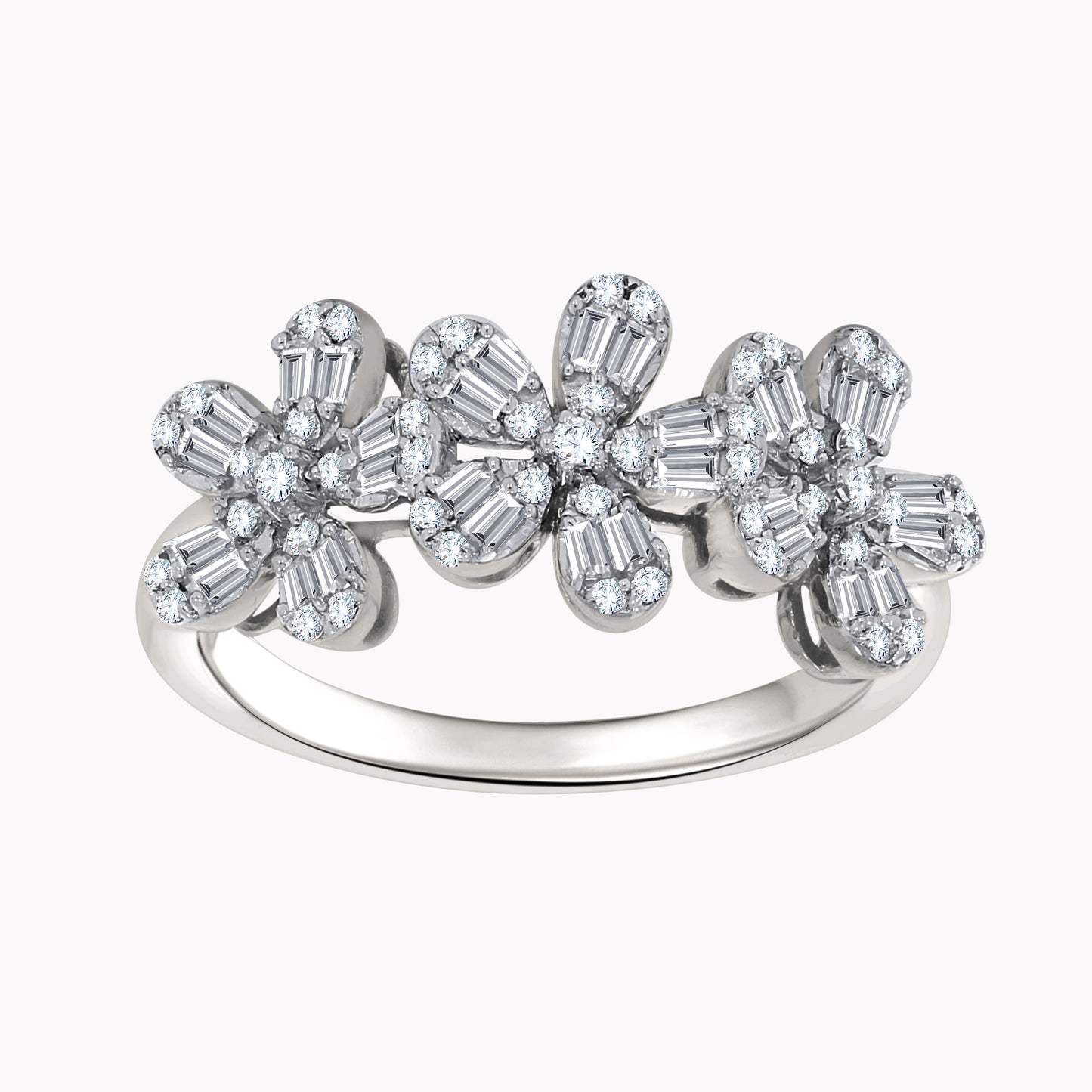 10K White Gold 0.32 Cttw Diamond Ladies Ring