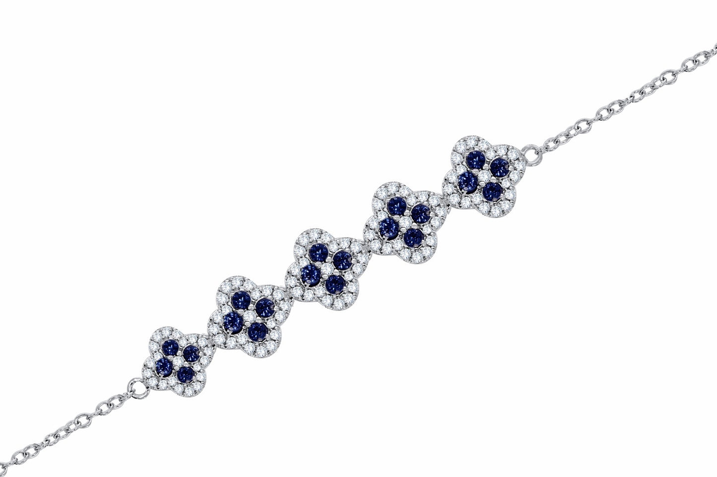 10K White Gold 0.60 Cttw Diamond Bracelet