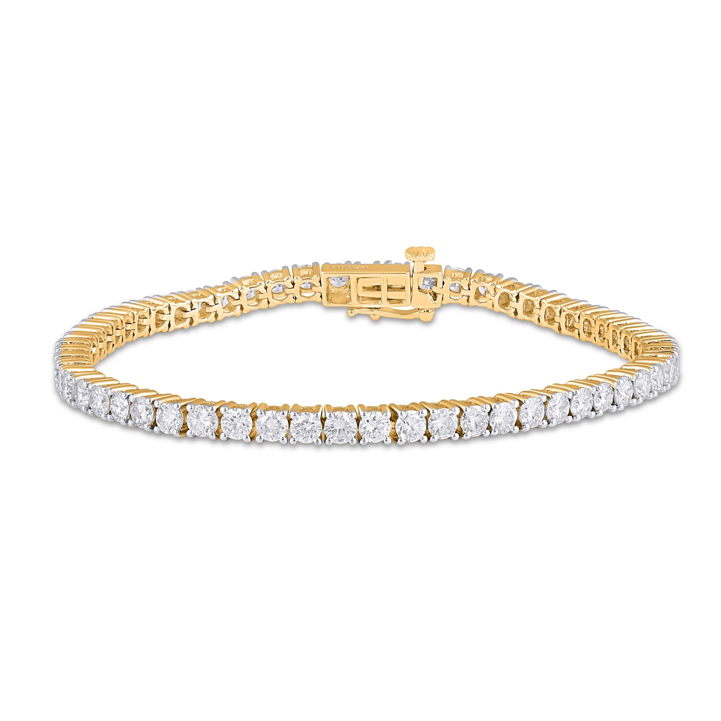 14K Yellow Gold 5.74 Cttw Lab Grown Diamond Bracelet