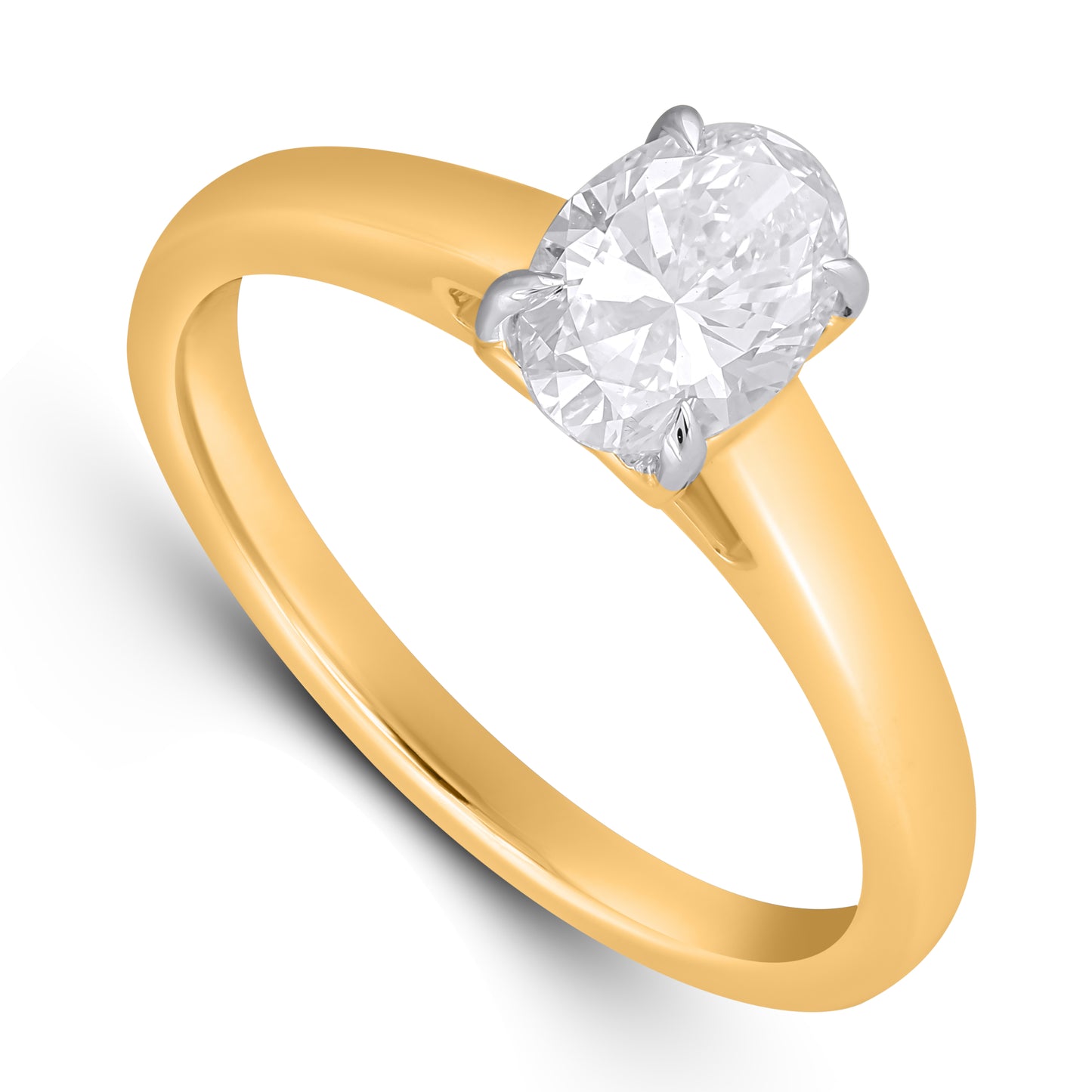 14K Yellow Gold 0.33-0.34 Cttw Lab Grown Diamond Ladies Ring