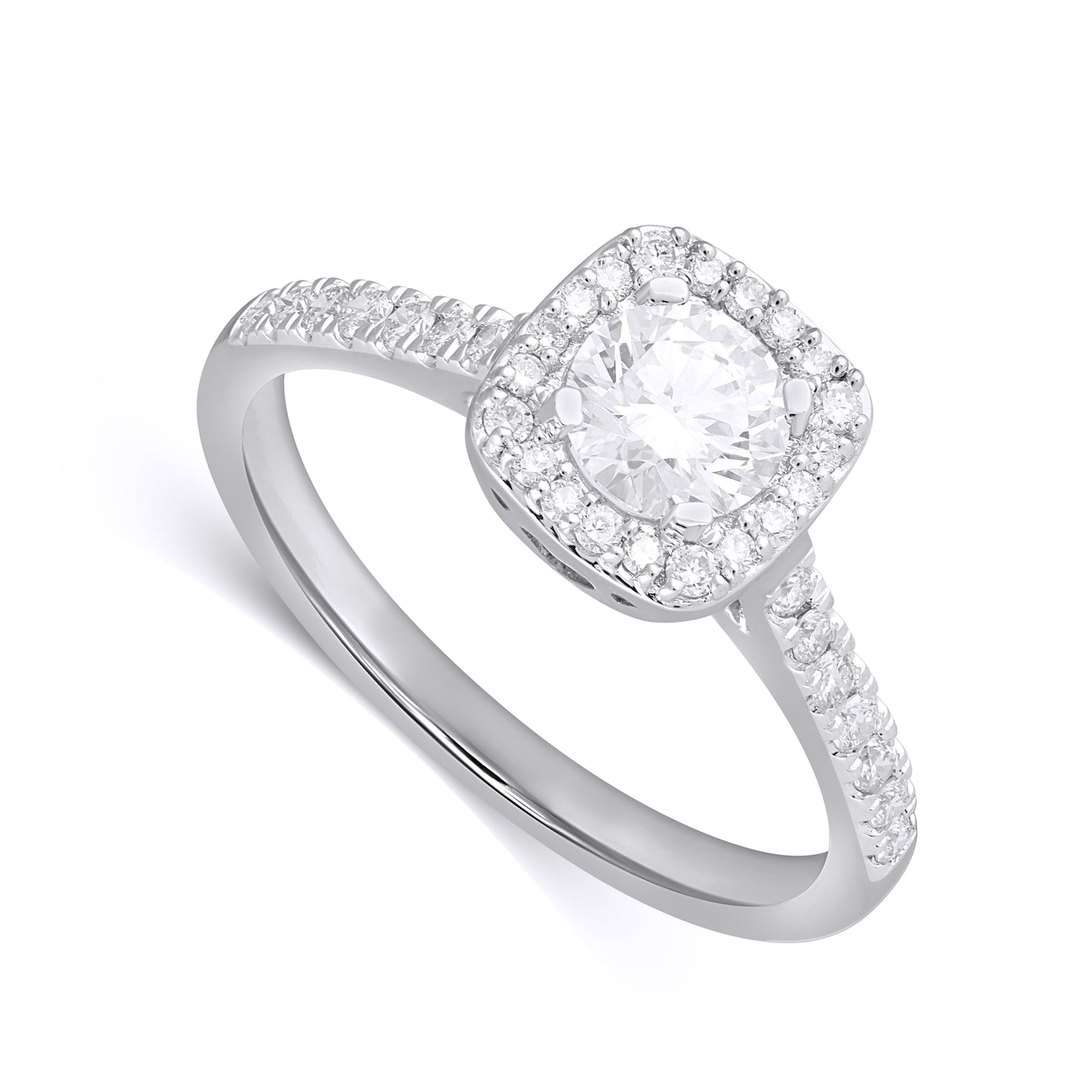 14K White Gold 0.91 Cttw Lab Grown Diamond Ladies Ring