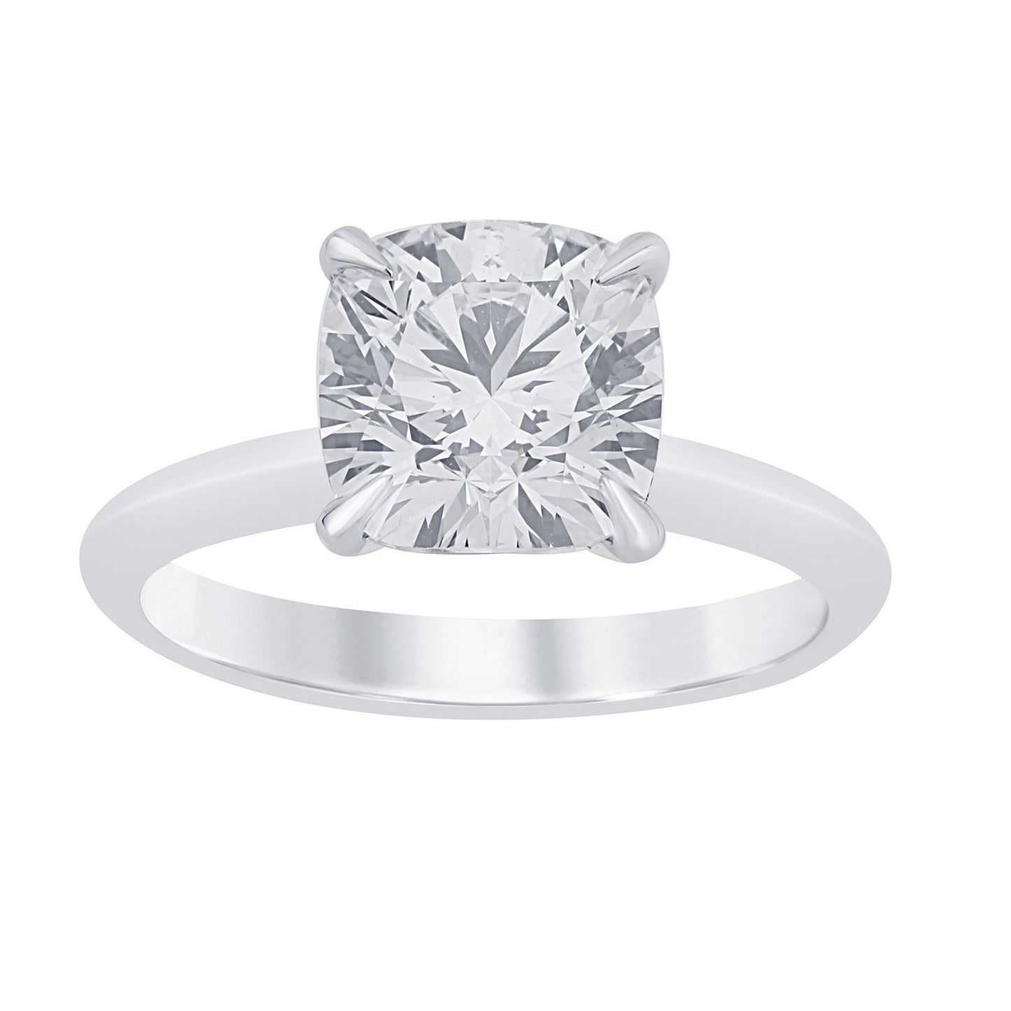 14K White Gold 2.01-2.04 Cttw Lab Grown Diamond Ladies Ring