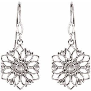 Sterling Silver 20.5 X 7 Mm Pair Friction Backs Included Polished Decorative Earrings