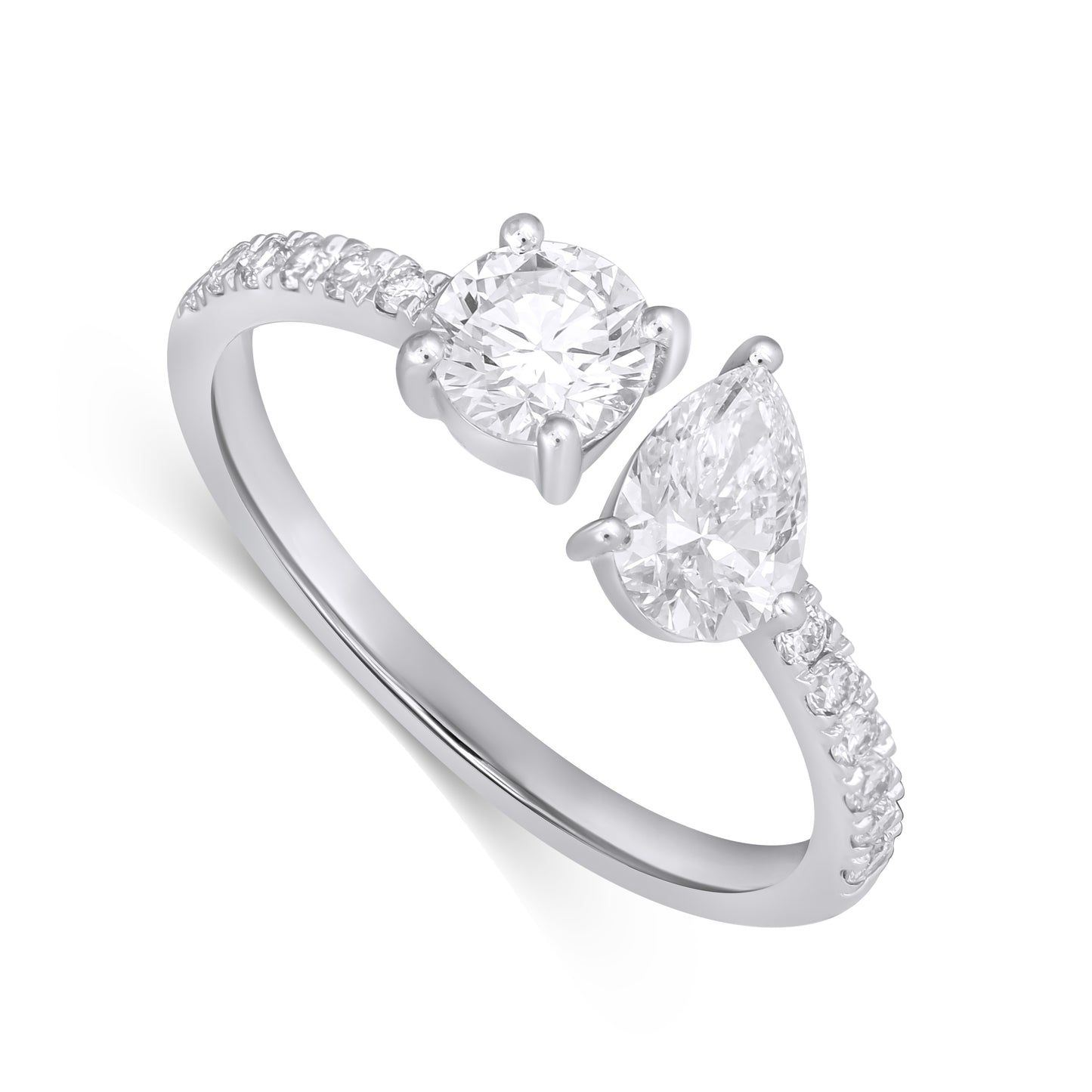14K Yellow Or White Gold 1.25 Cttw Lab Grown Diamond Ladies Ring
