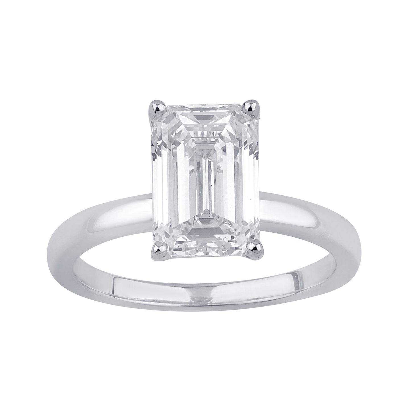 14K White Gold 3.00-3.03 Cttw Lab Grown Diamond Ladies Rings