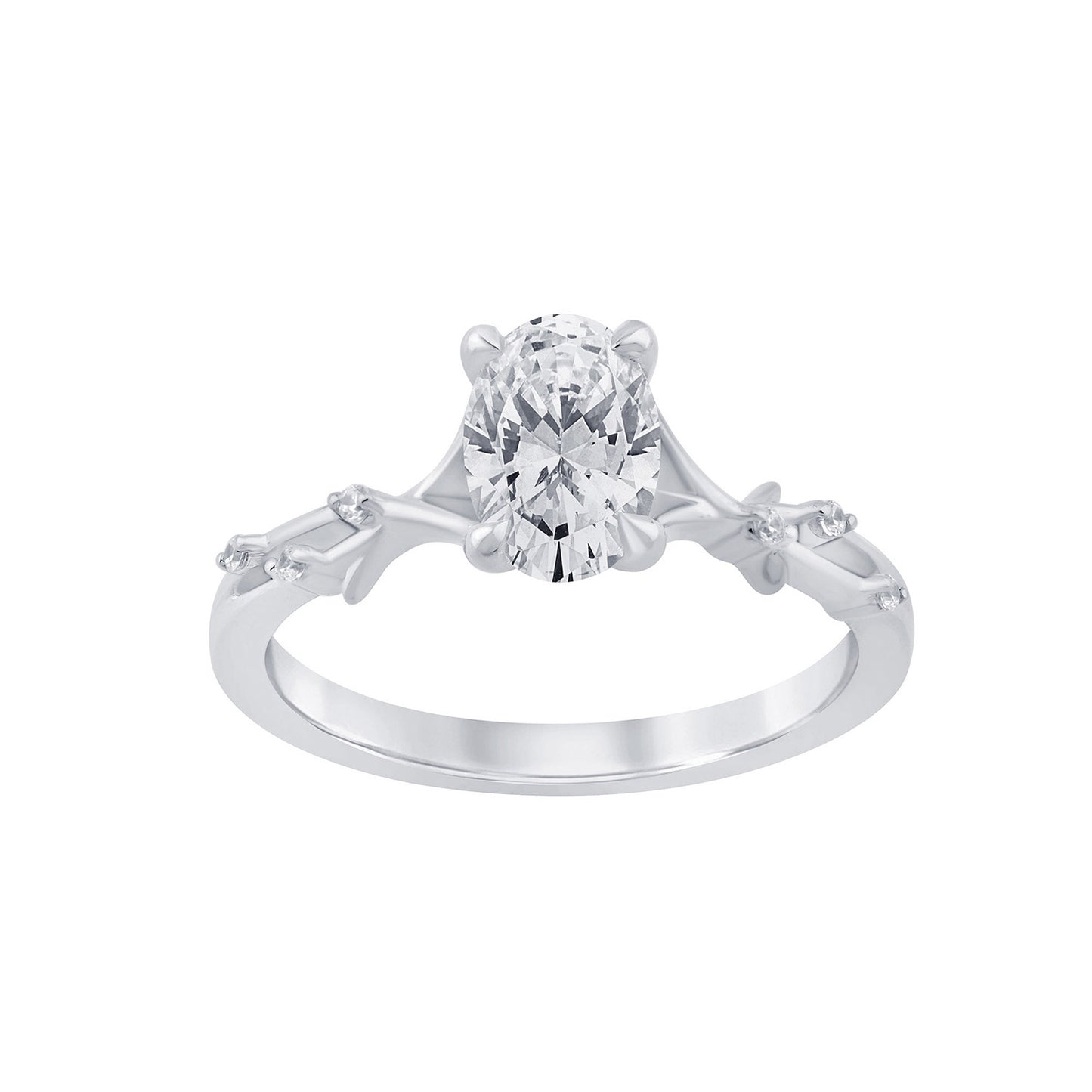 14K White Gold 1.07 Cttw Lab Grown Diamond Ladies Ring
