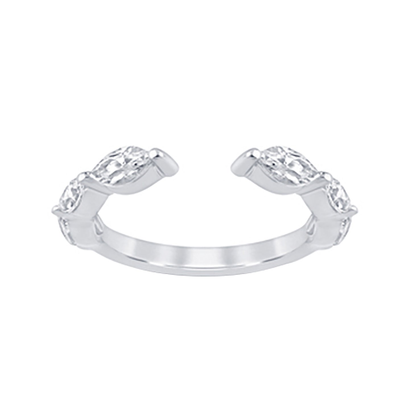 14K White Gold 0.98 Cttw Lab Grown Diamond Ladies Rings