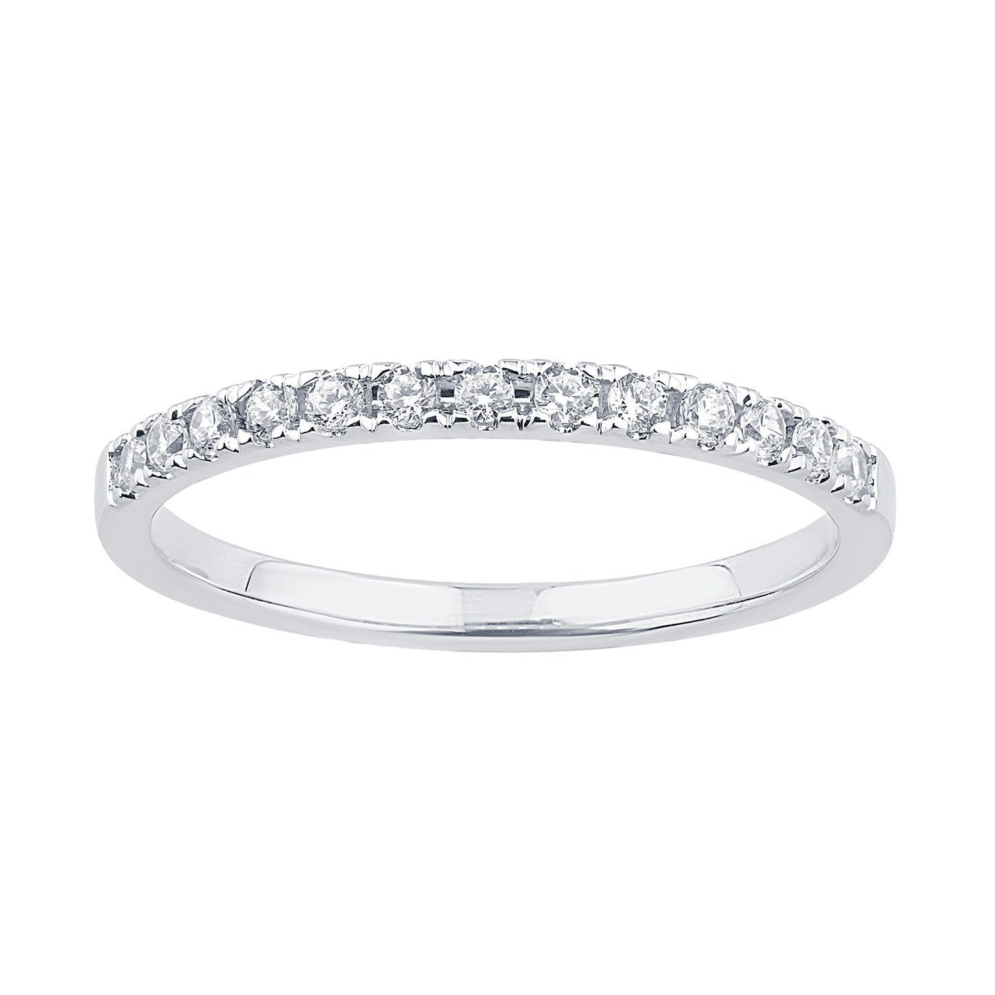 14K White Gold 0.19-0.23 Cttw Lab Grown Diamond Ladies Band