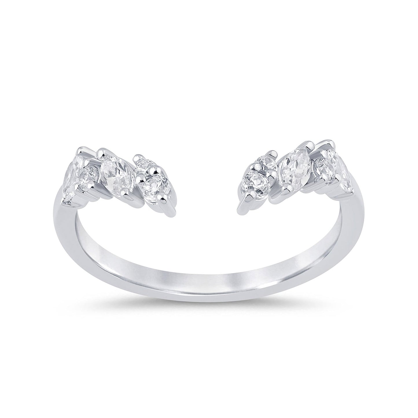 14K White Gold 0.32 Cttw Lab Grown Diamond Ladies Ring