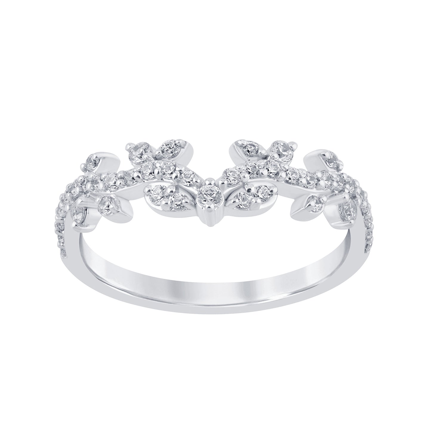 14K White Gold 0.33 Cttw Lab Grown Diamond Ladies Ring