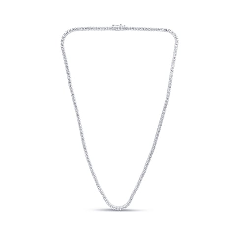14K White Gold 9.29 Cttw Lab Grown Diamond Necklace