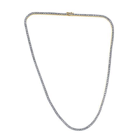 14K Yellow Gold 11.24 Cttw Lab Grown Diamond Necklace