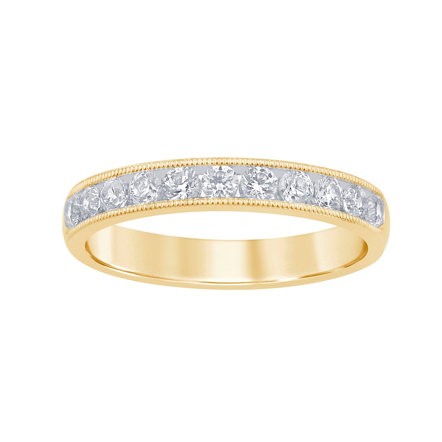 14K Yellow Gold 0.52 Cttw Lab Grown Diamond Ladies Band