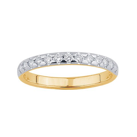 14K Yellow Gold 0.24- 0.27 Cttw Lab Grown Diamond Ladies Band