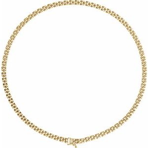 14K Yellow Gold Panther Chain, Length: 16 In, Width: 4 Mm