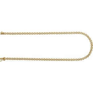 14K Yellow Gold Panther Chain, Length: 16 In, Width: 4 Mm