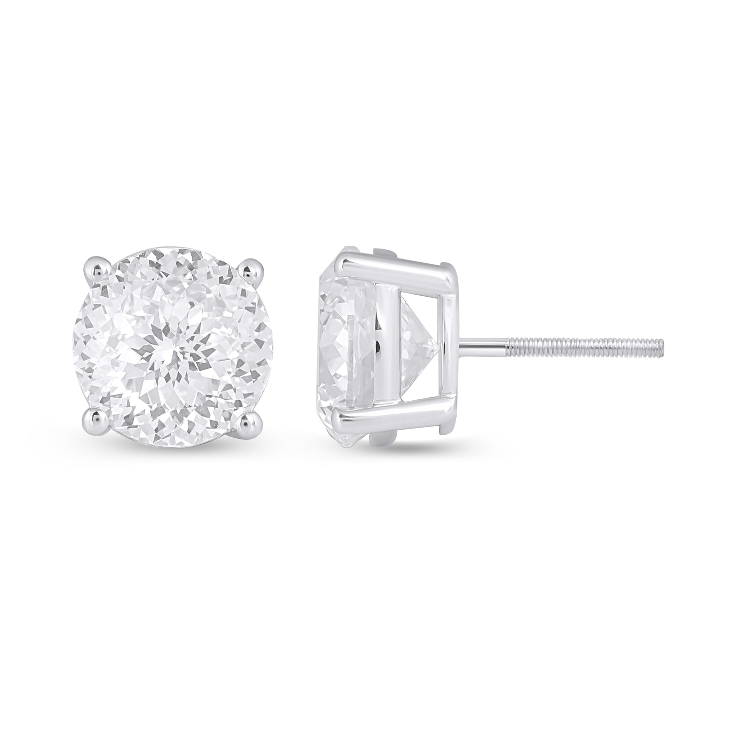 14K Yellow Or White Gold Lab Grown Diamond Earring