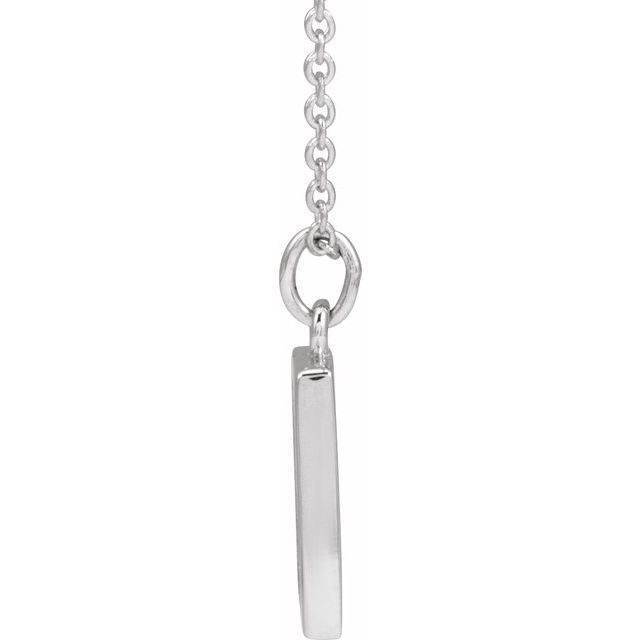 Sterling Silver 12.3 X 10 Mm 16-18 In Polished Desert Necklace