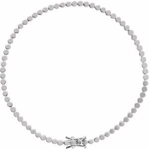 Sterling Silver Geometric Line Bracelet, Length: 7 In