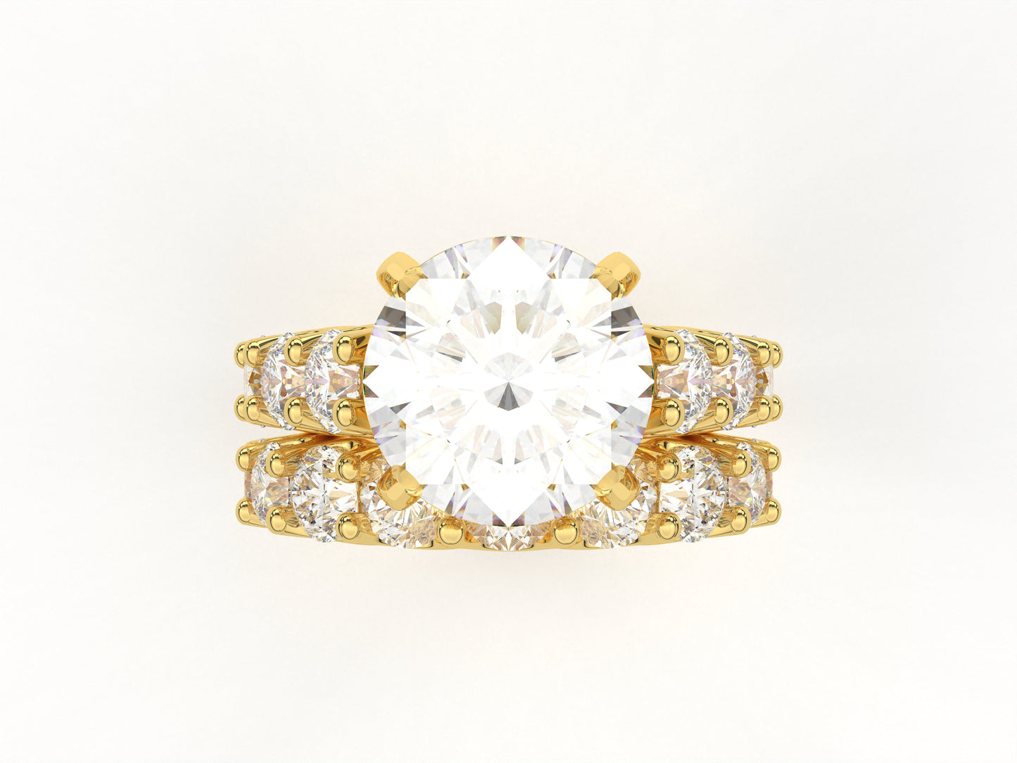 14K Yellow Or White Gold Lab Grown Diamond Ladies Ring Round