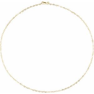14K Yellow Or White Or Rose Gold Or Sterling Silver 1.9 Mm Lobster Clasp Flat Heart Chain