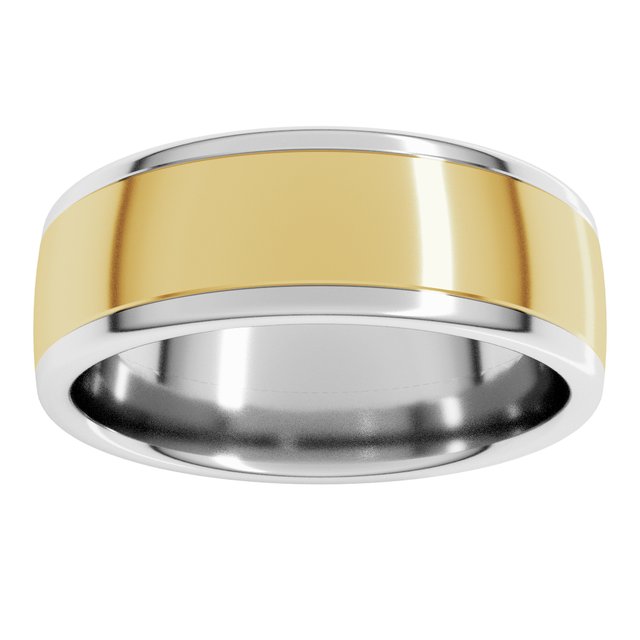 14K White/Rose Or Yellow/White Gold Standard Comfort-Fit European-Style Band