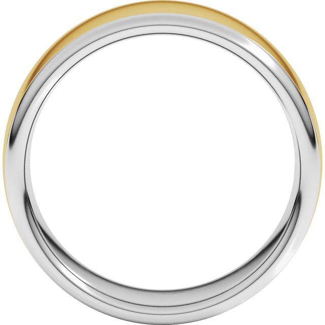 14K White/Rose Or Yellow/White Gold Standard Comfort-Fit European-Style Band