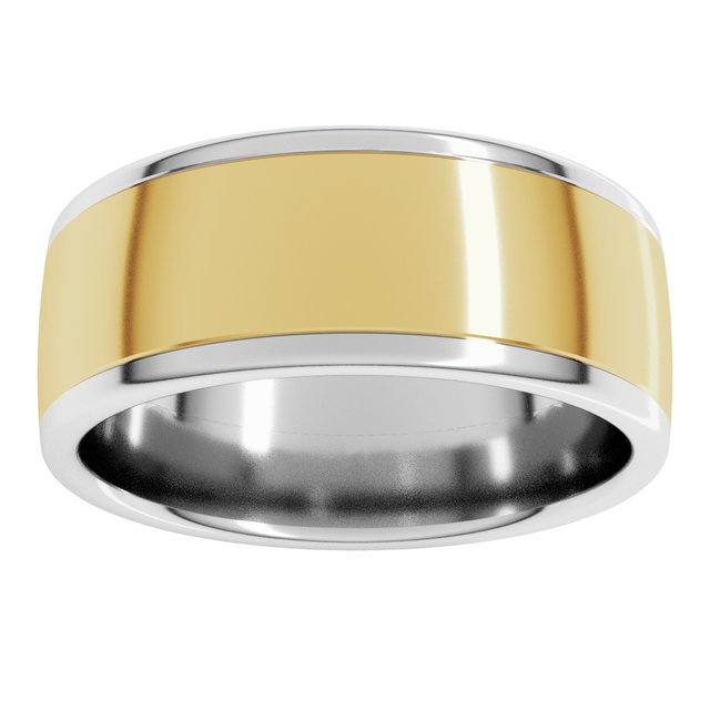 14K White/Rose Or Yellow/White Gold Standard Comfort-Fit European-Style Band