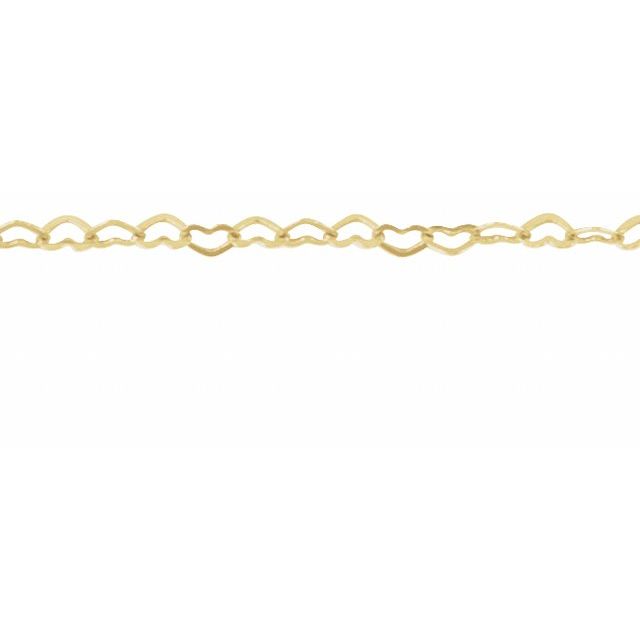 14K Yellow Or White Or Rose Gold Or Sterling Silver 1.9 Mm Polished Flat Heart Chain