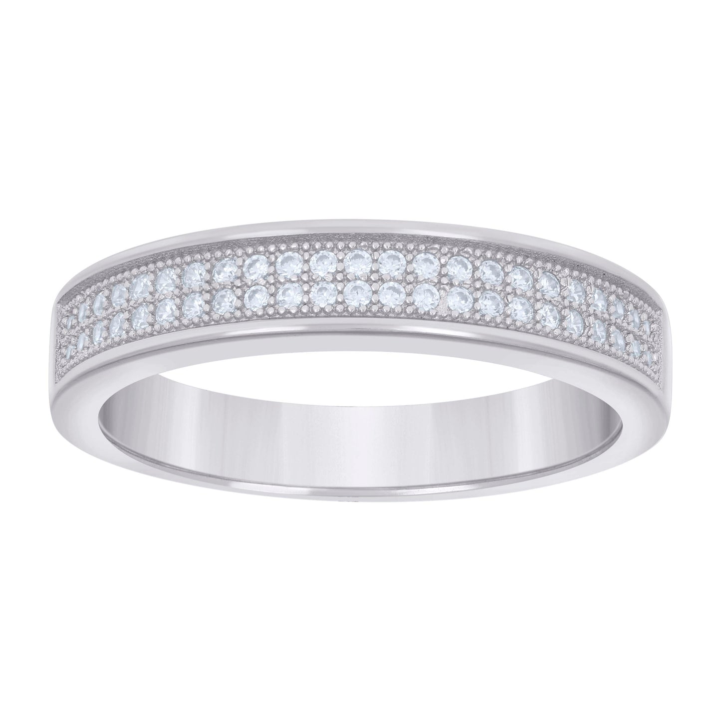 Sterling Silver Mens 0.32ct Moissanite Fashion Bridal Anniversary Engagement Wedding Band Ring
