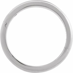 Platinum 2.25 Mm Polished Cliq Adjustable Wedding Band Size 6.5