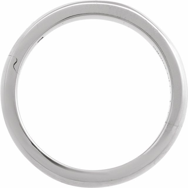 14K White Gold 6 Mm 2.25 Mm Polished Cliq Hinged Adjustable Standard-Fit Band, Size 7