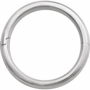 14K White Gold 7 4 Mm 2.25 Mm Polished Cliq Adjustable Half Round Comfort Fit Band Size 7