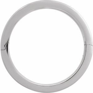 14K White Gold 6 Mm 2.25 Mm Polished Cliq Adjustable Flat Band Size 10