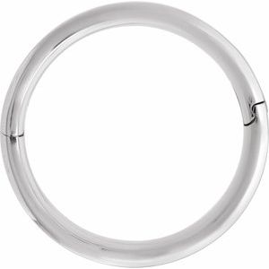 14K White Gold 8 Mm 2.25 Mm Polished Cliq Adjustable Beveled Edge Comfort-Fit Band Size 10