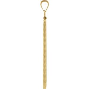 14K Yellow Gold 41 Mm Screw Top Polished Coin Frame Pendant