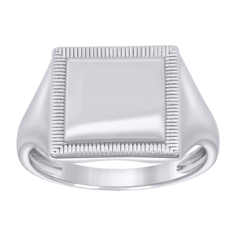 925 Sterling Silver Womens Square Statement Ring