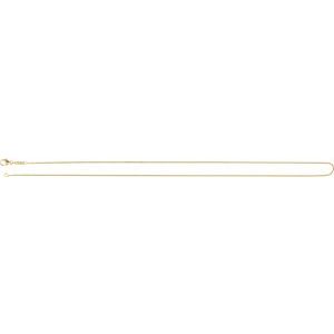14K Yellow Gold Diamond Cut Curb Chain, Length: 18 In, Width: .8 Mm