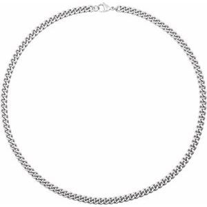 Stainless Steel Lobster Clasp Curb Chain, Length: 24 In, Width: 6.3 Mm